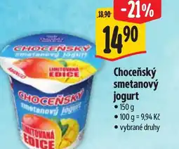 Albert Choceňský smetanový jogurt nabídka