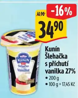 Albert Kunín Šlehačka s příchutí vanilka 27% nabídka