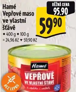 Albert Hamé Vepřové maso nabídka