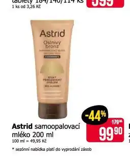 Teta Astrid samoopalovací mléko nabídka