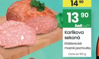 Kubík potraviny Karlíkova sekaná nabídka