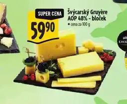 Albert Švýcarský gruyére aop 48% bloček nabídka
