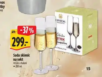 Albert Sada sklenic na sekt nabídka