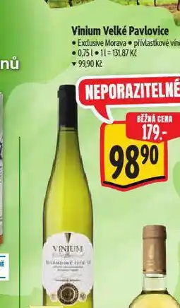 Albert Vinium velké pavlovice nabídka
