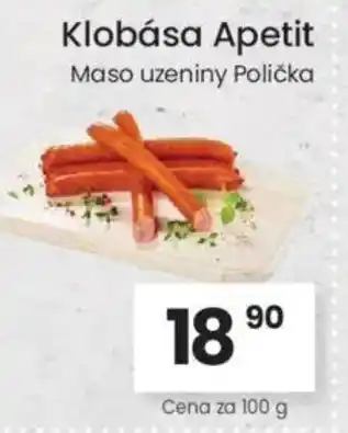Kubík potraviny Klobása Apetit nabídka
