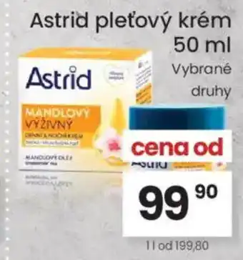 Kubík potraviny Astrid pleťový krém nabídka