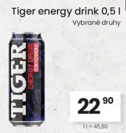 Kubík potraviny Tiger energy drink nabídka