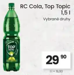 Kubík potraviny RC Cola, Top Topic nabídka