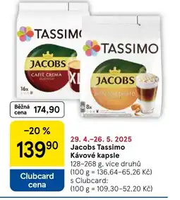 Tesco JACOBS Tassimo Kávové kapsle nabídka