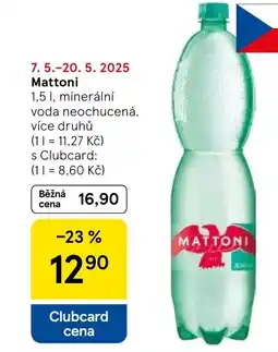 Tesco MATTONI nabídka