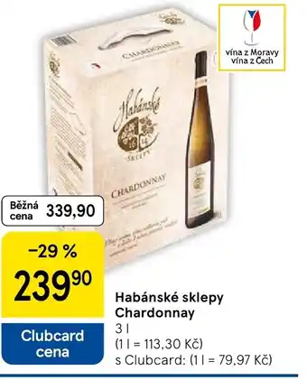 Tesco Habánské sklepy Chardonnay nabídka
