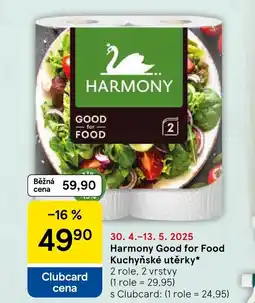 Tesco HARMONY Good for Food Kuchyňské utěrky nabídka