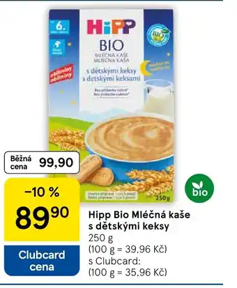 Tesco HIPP Bio Mléčná kaše s dětskými keksy nabídka