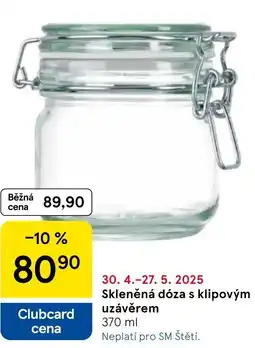 Tesco Skleněná dóza s klipovým uzávěrem nabídka