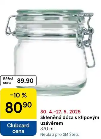 Tesco Skleněná dóza s klipovým uzávěrem nabídka