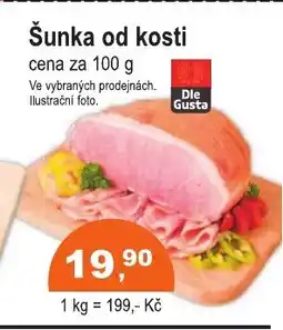COOP DISKONT Šunka od kosti nabídka