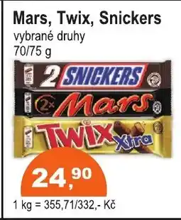 COOP DISKONT Mars, Twix, Snickers nabídka