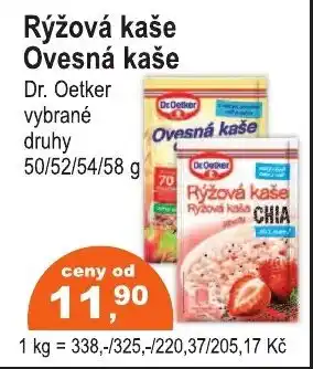 COOP DISKONT Rýžová kaše Ovesná kaše nabídka