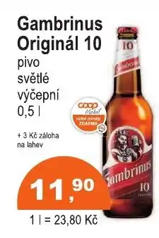 COOP DISKONT Gambrinus Originál 10 nabídka