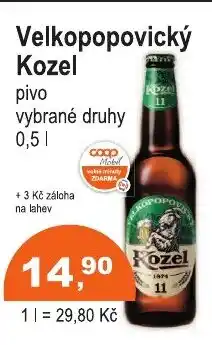 COOP DISKONT Velkopopovický Kozel nabídka