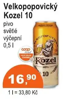 COOP DISKONT Velkopopovický Kozel 10 nabídka