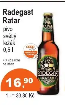 COOP DISKONT Radegast Ratar nabídka