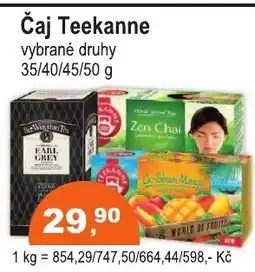 COOP DISKONT Čaj Teekanne nabídka