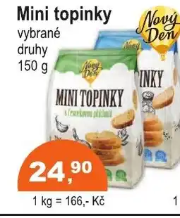 COOP DISKONT Mini topinky nabídka
