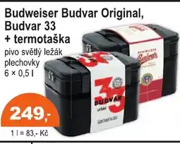 COOP DISKONT Budweiser Budvar Original, Budvar 33 + termotaška nabídka
