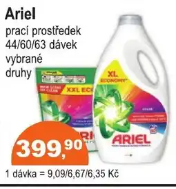 COOP DISKONT ARIEL prací prostředek nabídka
