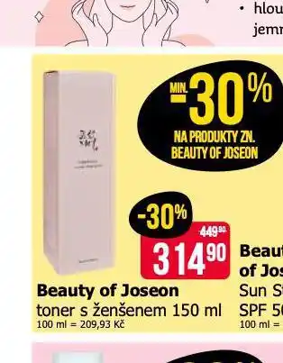Teta Beauty of joseon toner s ženšenem nabídka