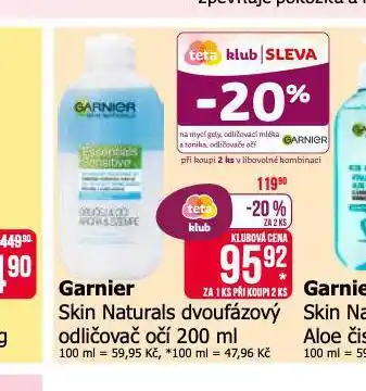 Teta Garnier skin odličovač očí nabídka