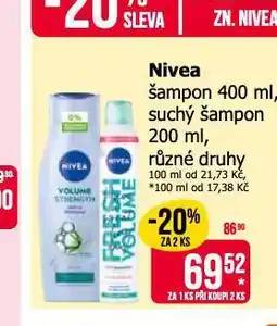 Teta Nivea šampon, suchý šampon nabídka