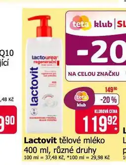 Teta Lactovit tělové mléko nabídka