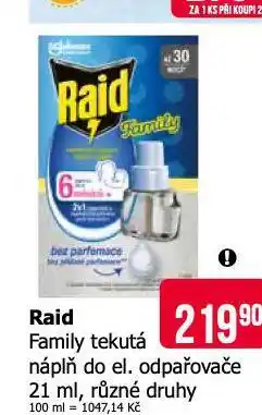 Teta Raid family tekutá náplň do el. odpařovače nabídka