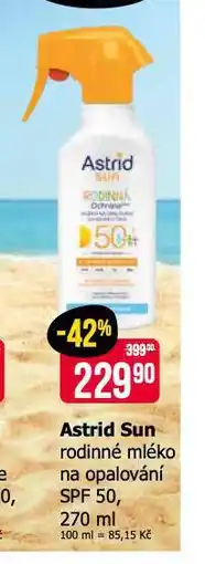 Teta Astrid sun rodinné mléko na opalování spf 50 nabídka