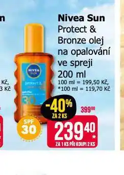 Teta Nivea sun olej na opalování nabídka
