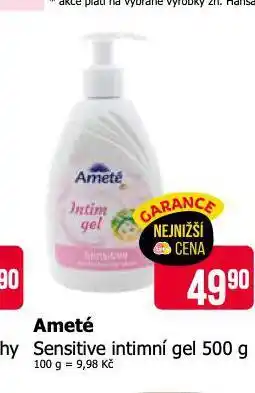Teta Ameté sensitive intimní gel nabídka