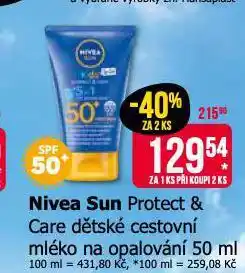 Teta Nivea sun dětské cestovní mléko na opalování nabídka