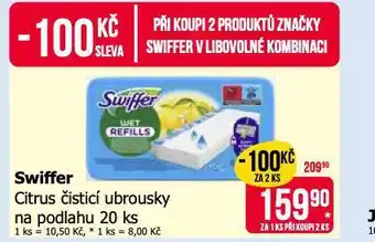 Teta Swiffer citrus čistící ubrousky na podlahu nabídka