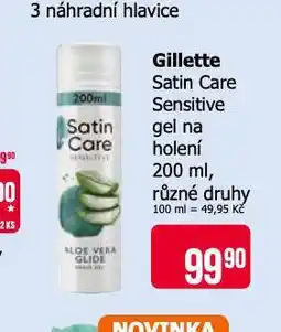 Teta Gillette satin care sensitive gel na holení nabídka