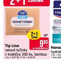Teta Tip line vatové tyčinky v krabičce nabídka