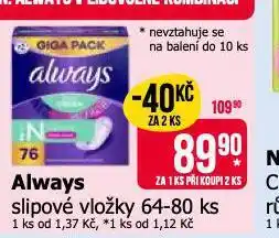 Teta Always slipové vložky nabídka