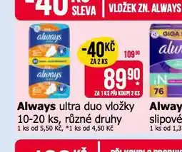 Teta Always ultra duo vložky nabídka