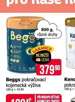 Teta Beggs pokračovací kojenecká výživa nabídka