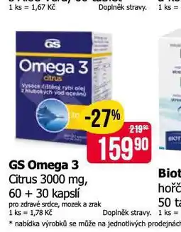 Teta Gs omega 3 citrus nabídka