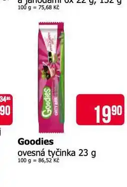 Teta Goodies ovesná tyčinka nabídka
