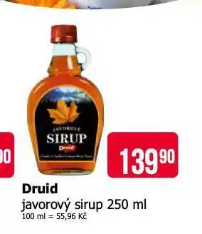 Teta Druid javorový sirup nabídka