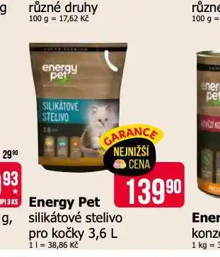 Teta Energy pet silikátové stelivo pro kočky nabídka