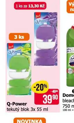Teta Q power tekutý blok nabídka